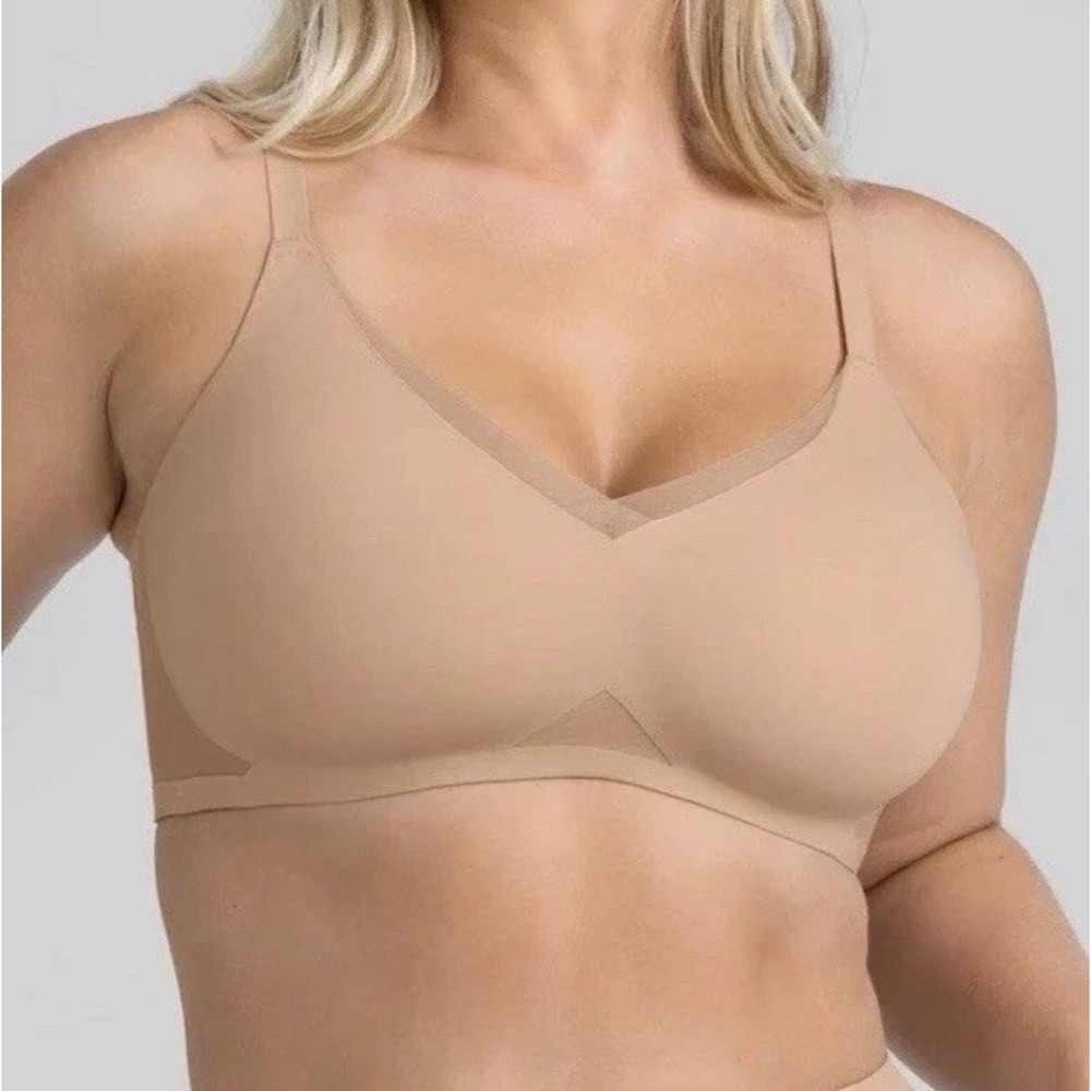 HONEYLOVE Crossover Wireless Bra Beige SIZE‎ 3X Comfort Modern